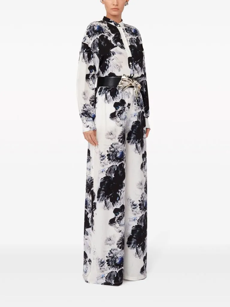 alexander mcqueen Pantaloni floreali