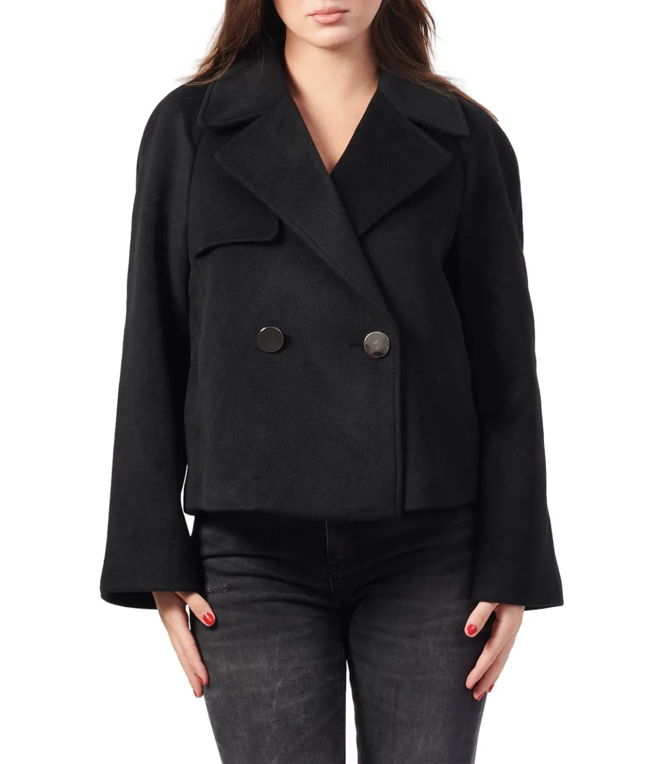 Brand ARMANI EXCHANGE Giacca donna nera doppiopetto AX
