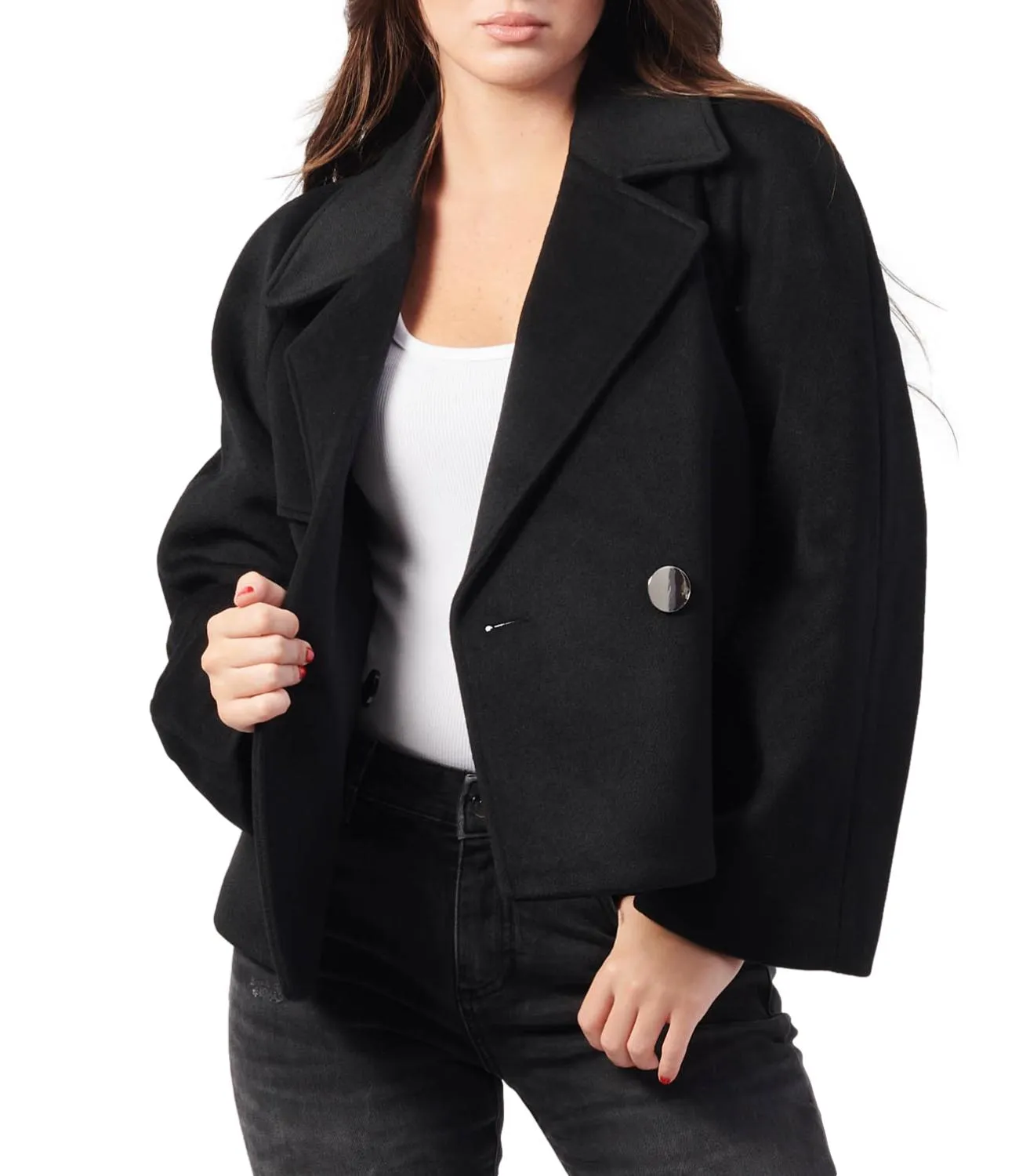 Brand ARMANI EXCHANGE Giacca donna nera doppiopetto AX