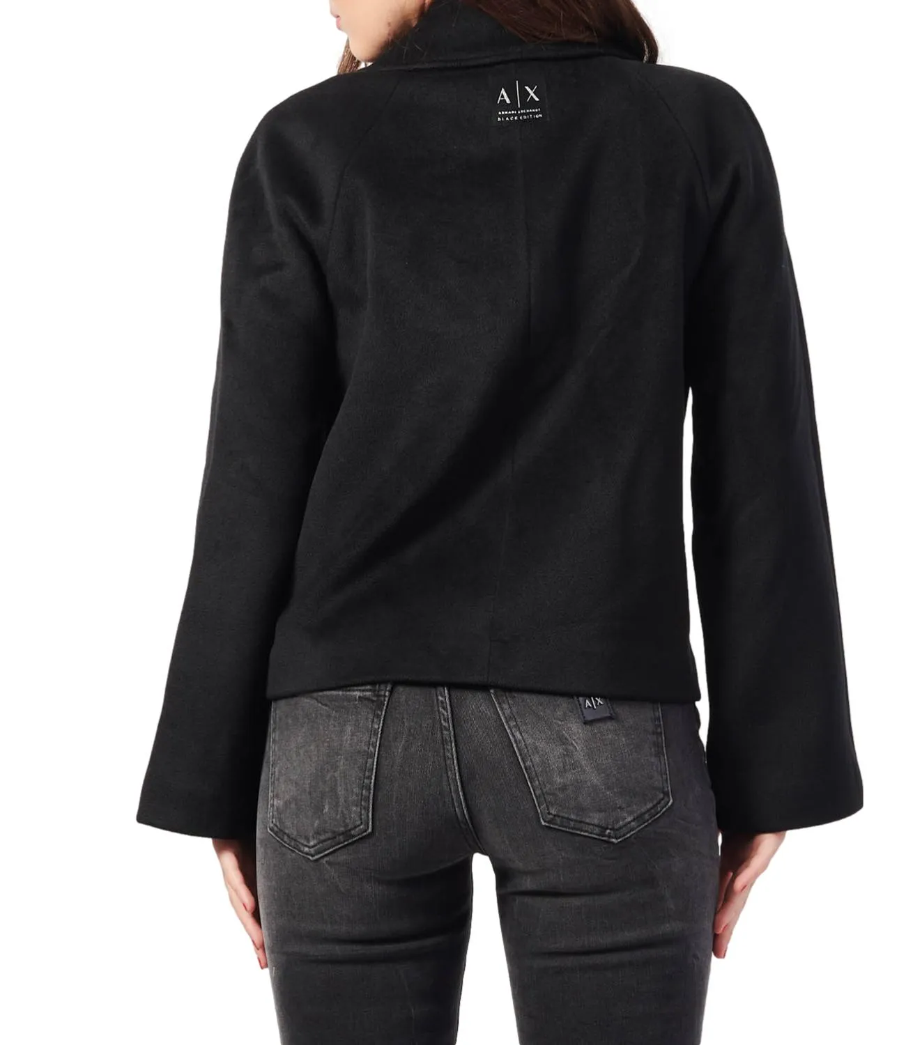 Brand ARMANI EXCHANGE Giacca donna nera doppiopetto AX