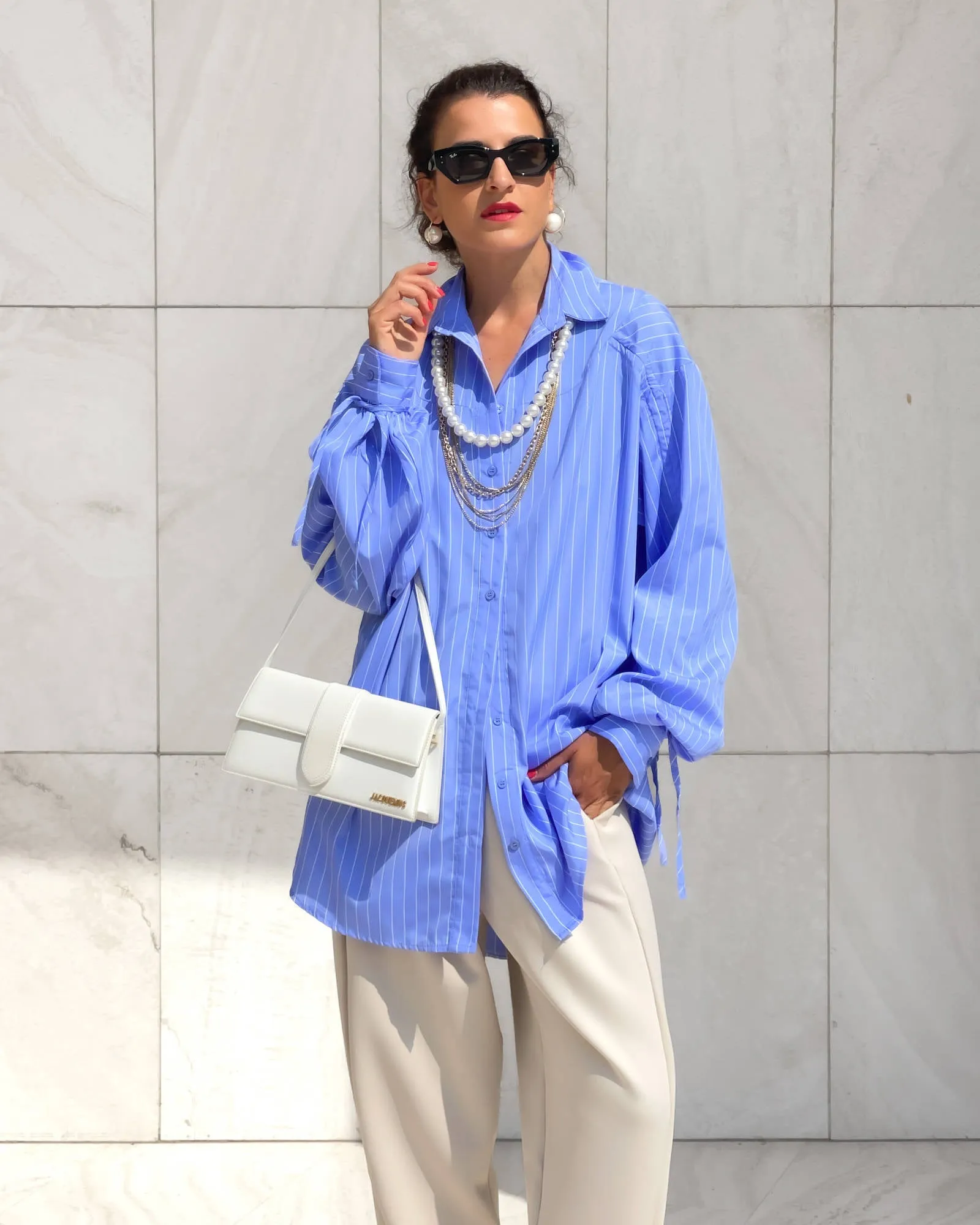 CAMICIA OVER BETTY CELESTE GESSATO
