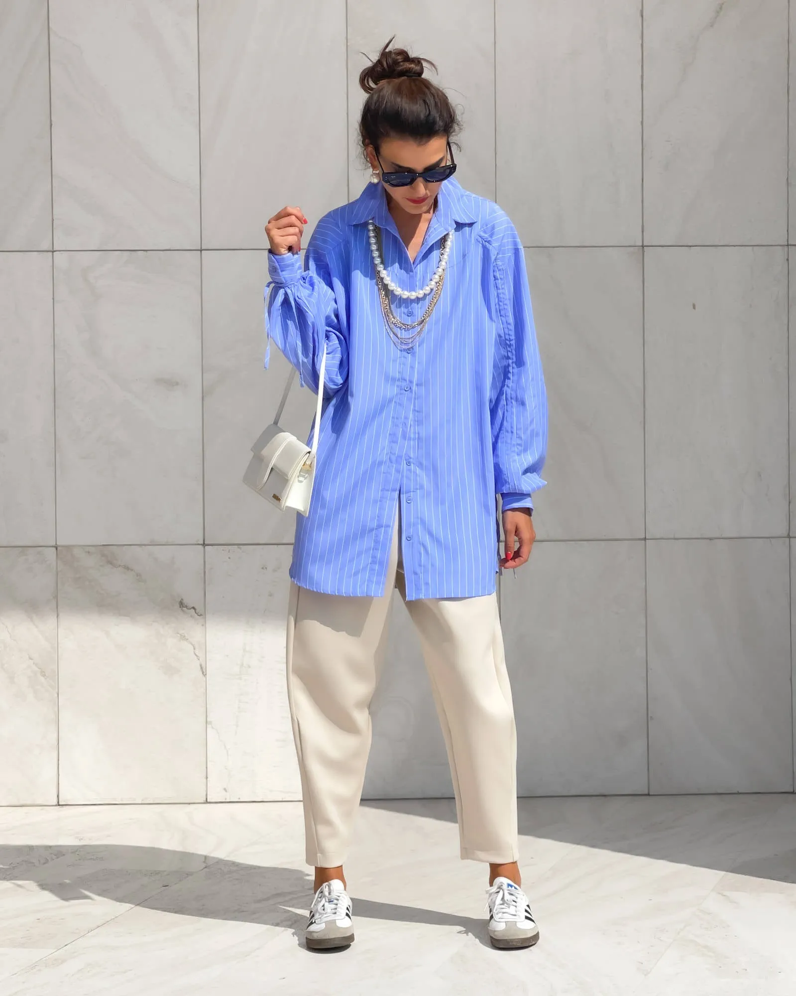 CAMICIA OVER BETTY CELESTE GESSATO