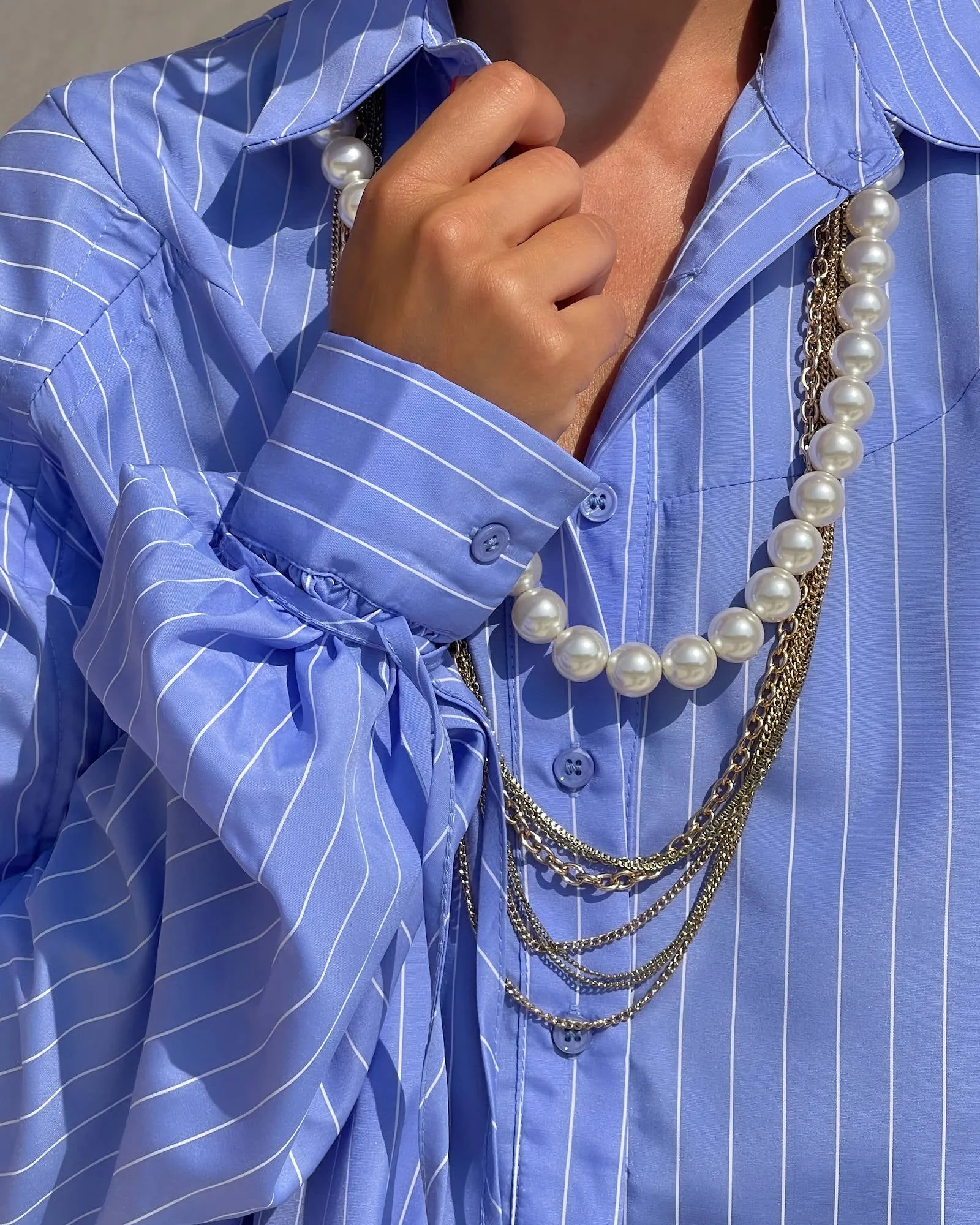 CAMICIA OVER BETTY CELESTE GESSATO