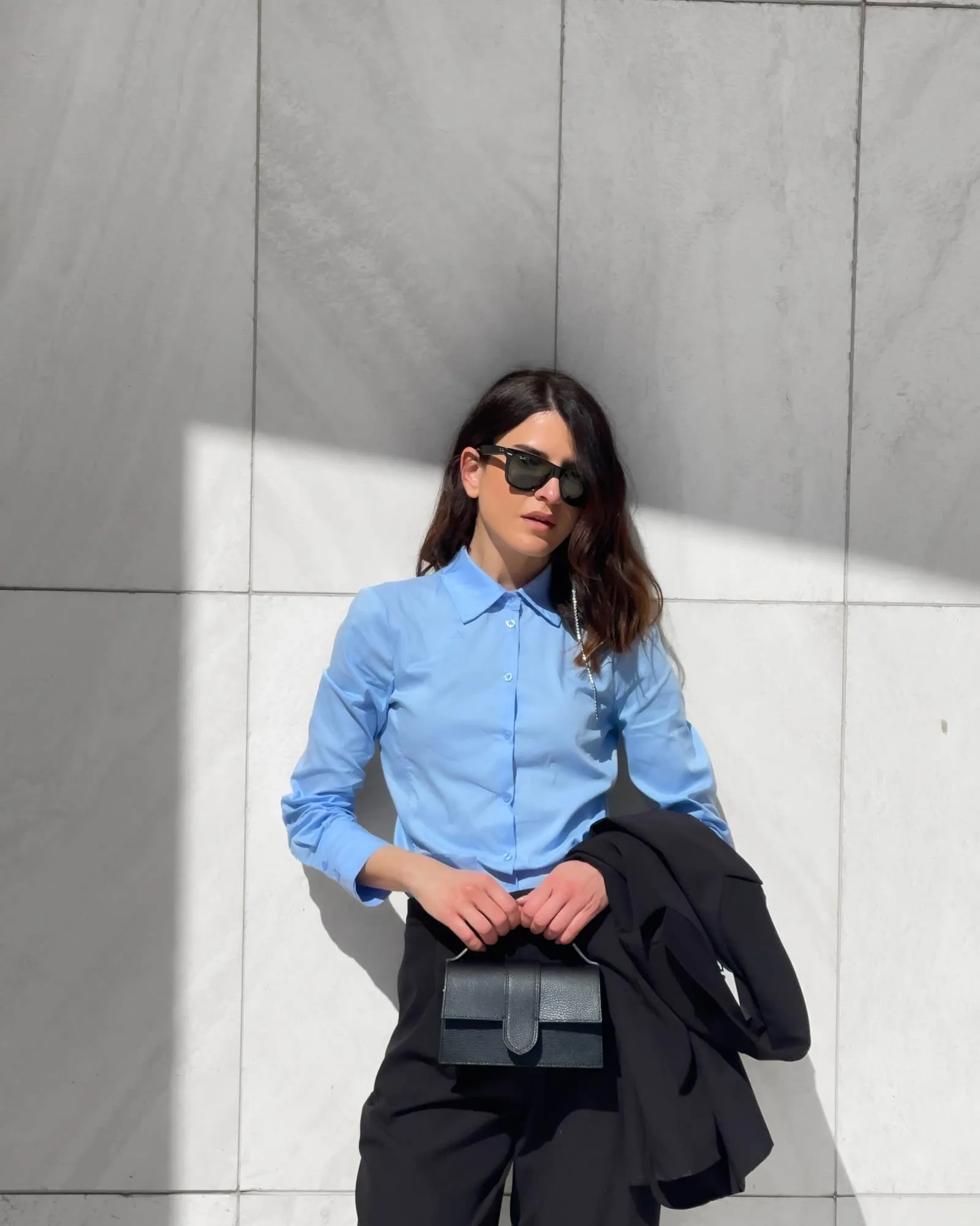 CAMICIA POLINE CELESTE