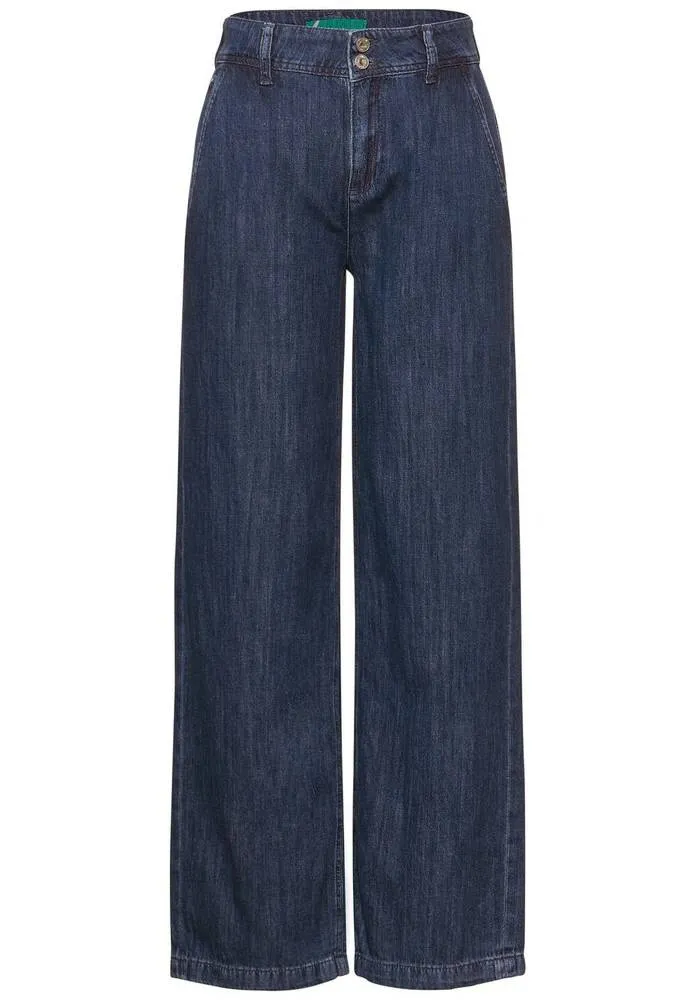 Denim Wide - Jeans Culotte a Vita Alta