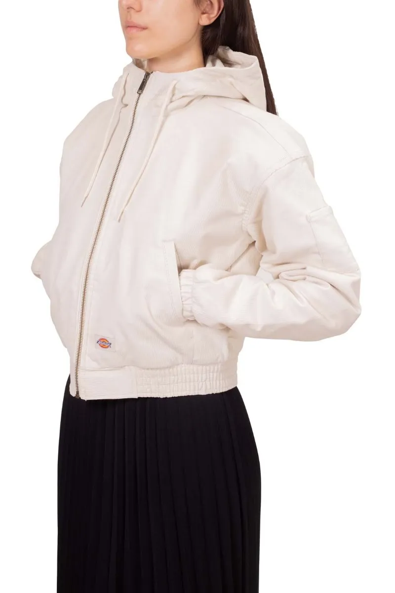 DICKIES Giacca donna crop in velluto con cappuccio