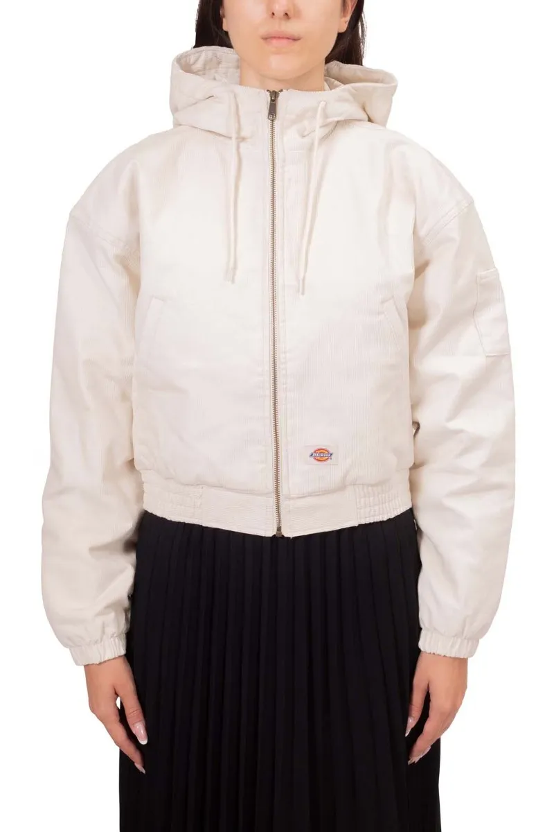 DICKIES Giacca donna crop in velluto con cappuccio