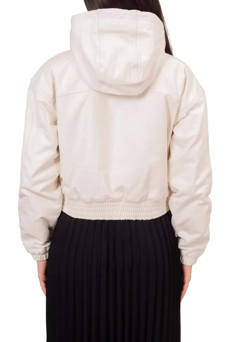 DICKIES Giacca donna crop in velluto con cappuccio