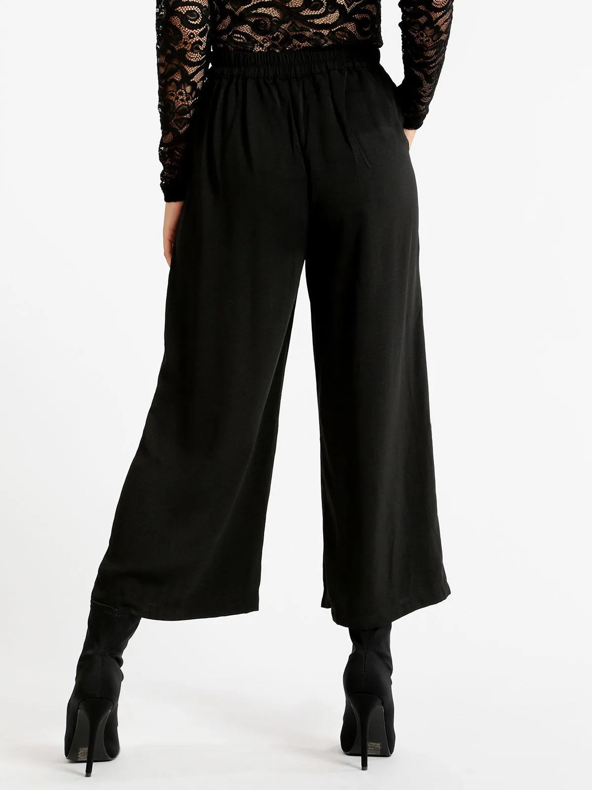 Flex Moda Pantalon jupe-culotte noir