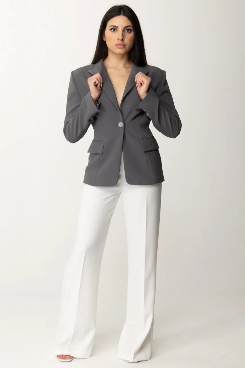 Giacca con cut-out posteriore PIOMBO