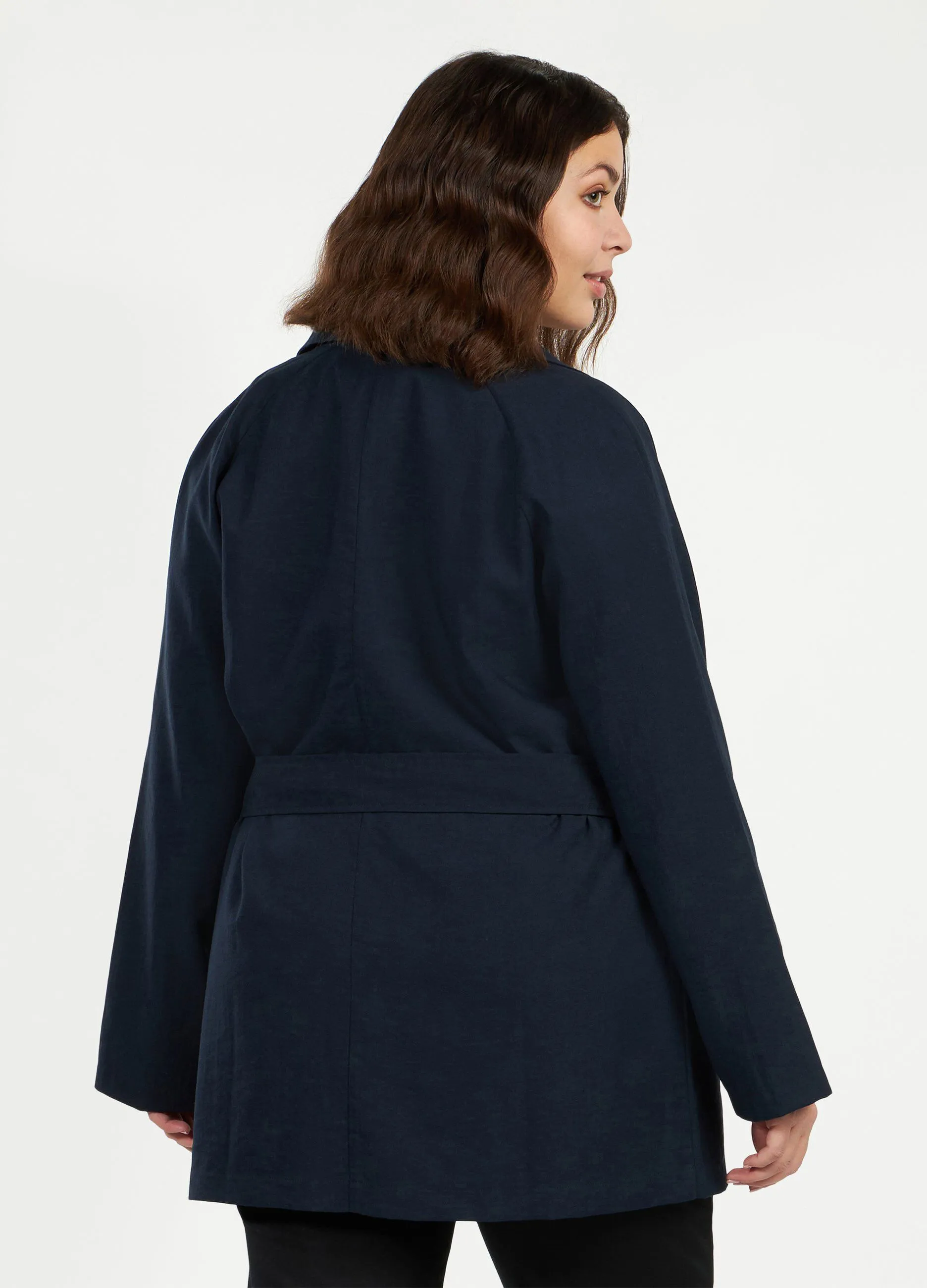 Giacca con fusciacca in vita donna curvy