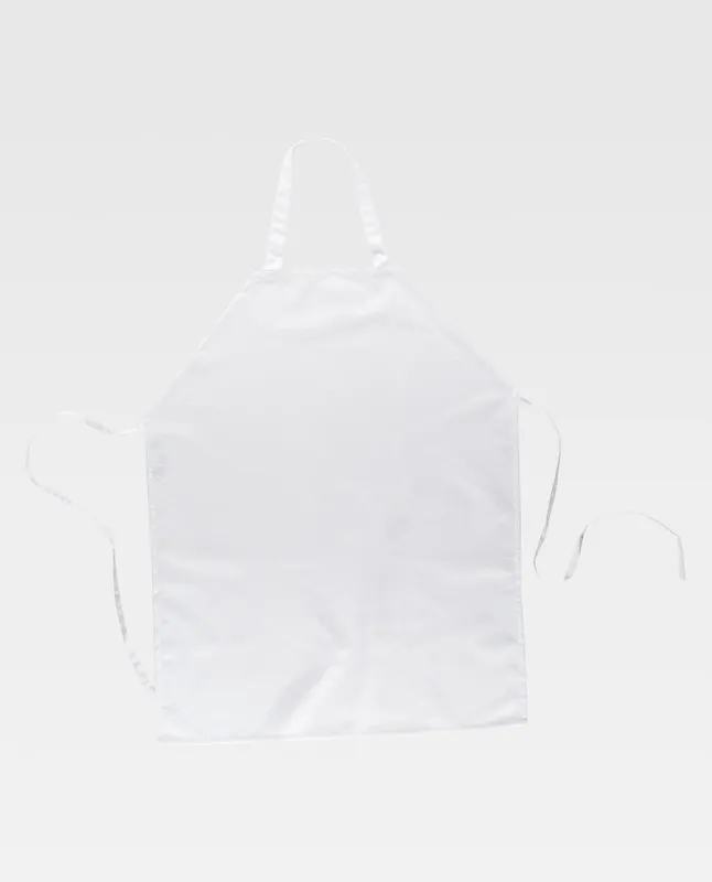 Grembiule con pettorina senza tasche 90x70 bianco