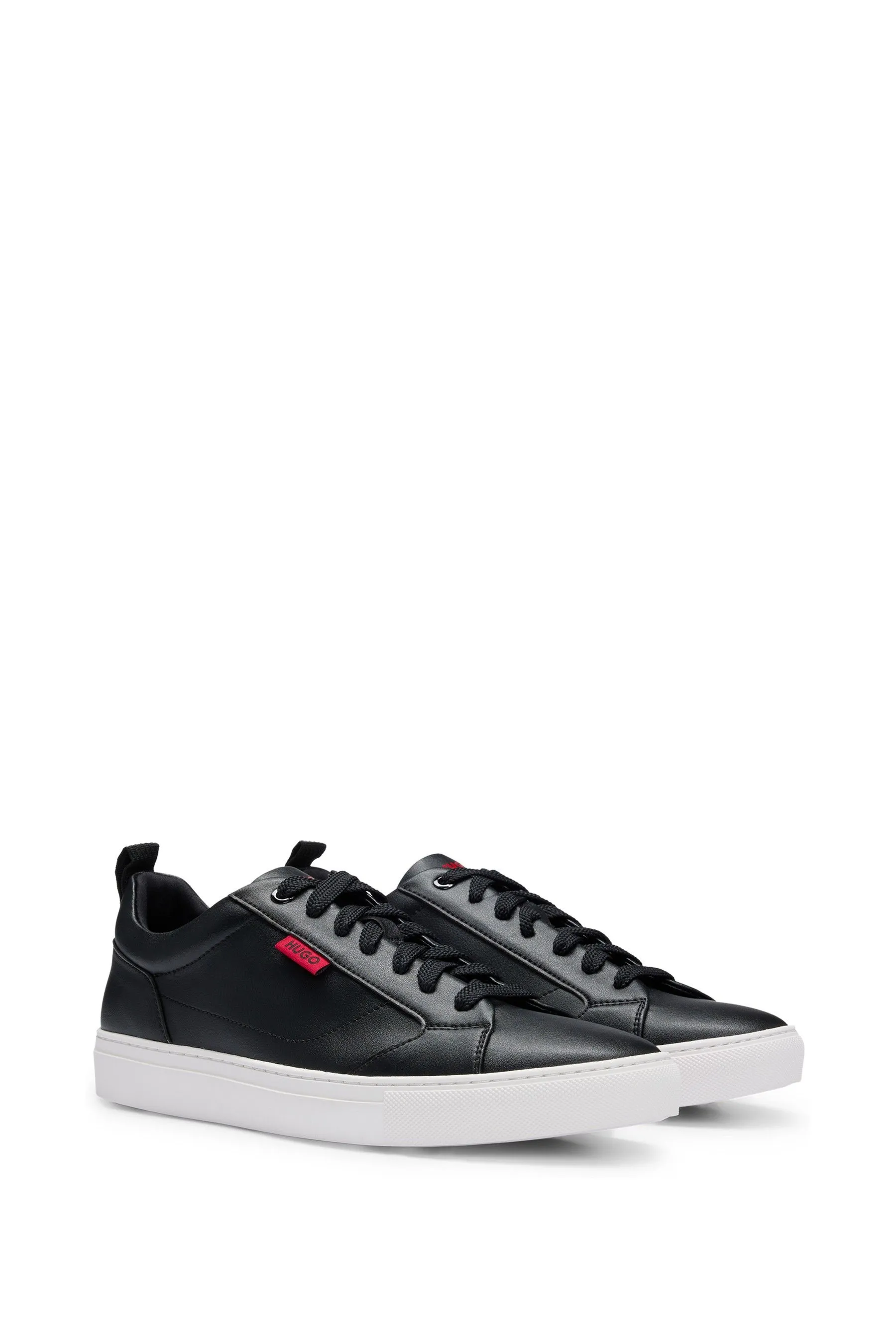 HUGO - Nero con logo - Scarpe da ginnastica in pelle sintetica