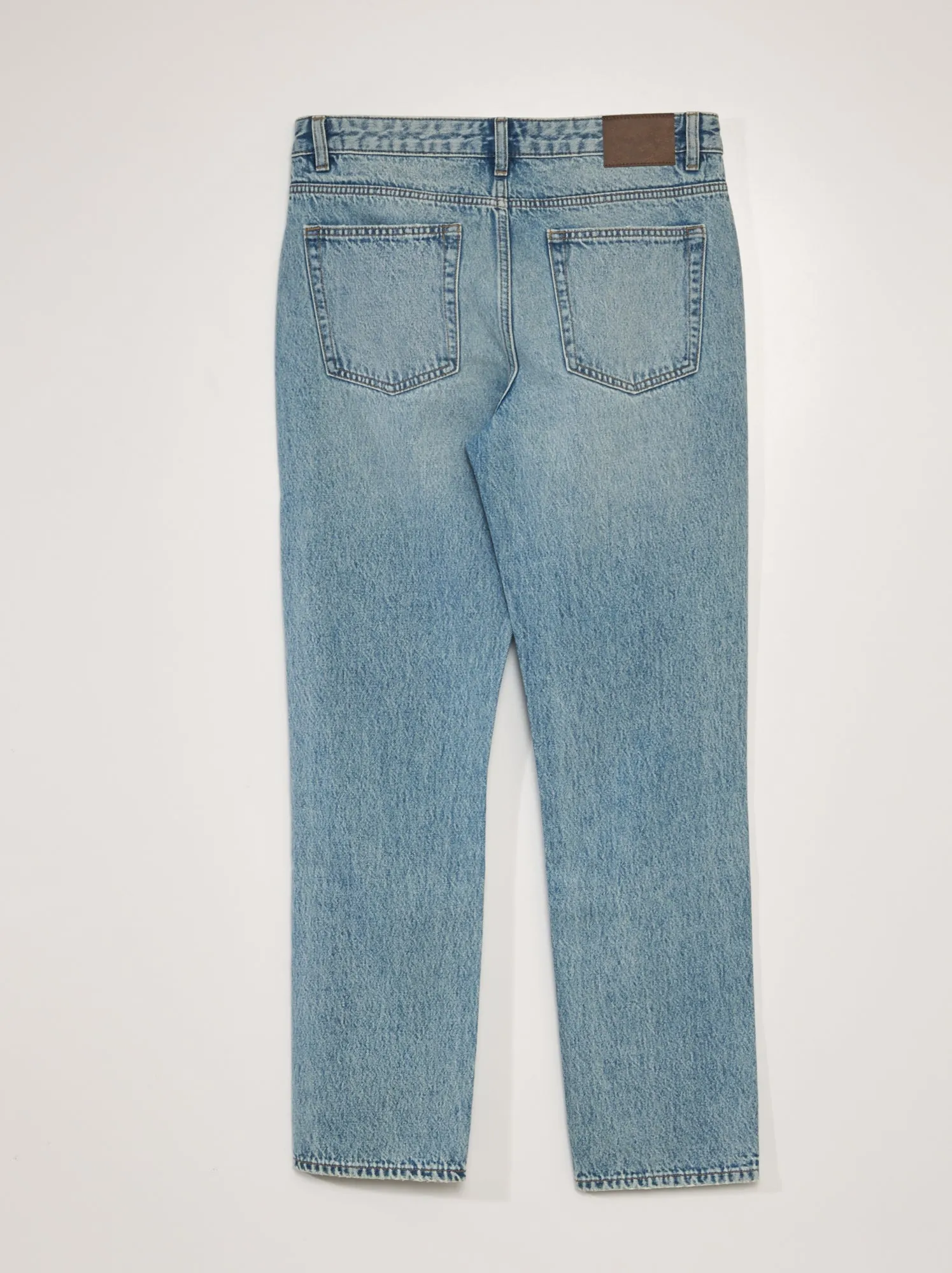 Jeans dritti con 5 tasche - BLU