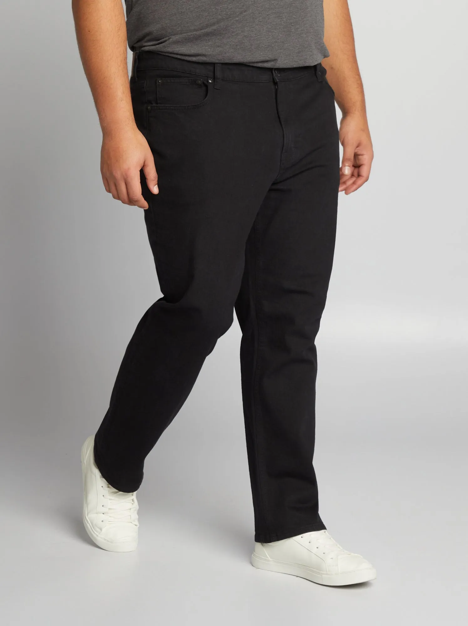 Jeans dritti con 5 tasche - L32 - NERO