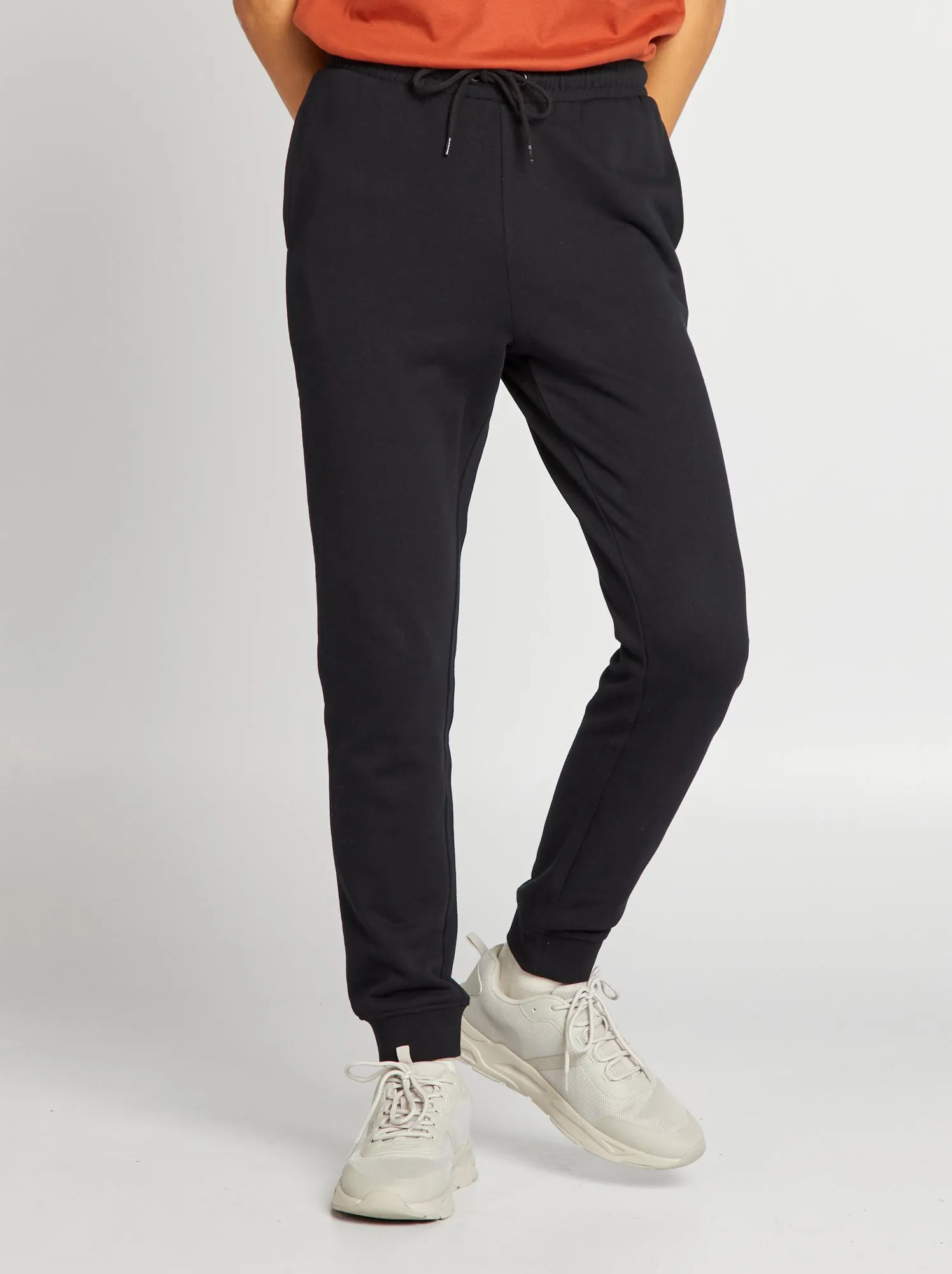 Joggers basic tinta unita - nero