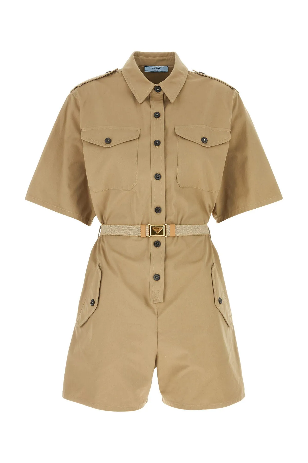 Khaki cotton jumpsuit    
