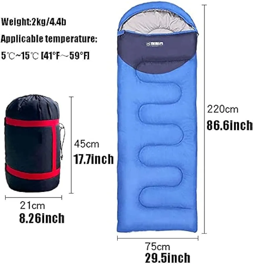NINAINAI Sacco A Pelo per Adulti Sacchi a Pelo for Adulti Backpacking Escursionismo Campeggio Sacchi a Pelo Buono per l’escursio