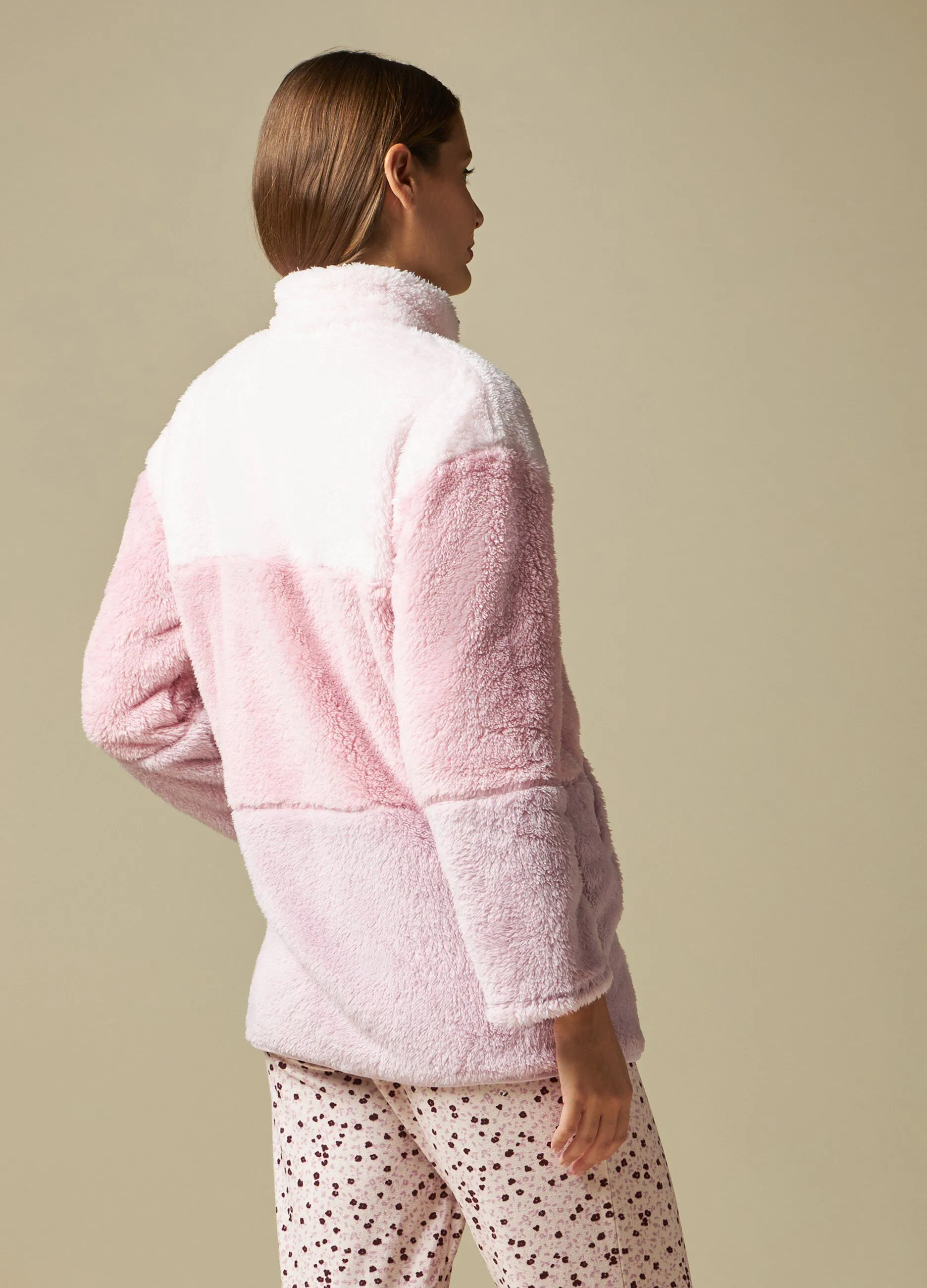 NYMOS  Giacca pigiama in pile effetto pelliccia full zip