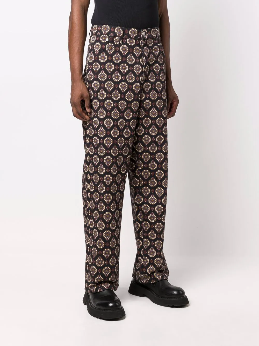 pantalone 5 tasche con stampa