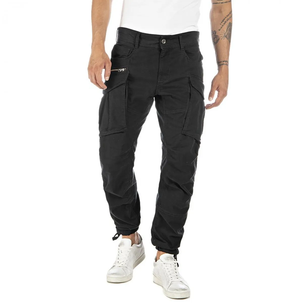 Pantalone Con Tasche Cargo Nero