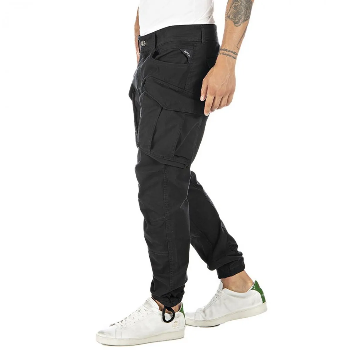 Pantalone Con Tasche Cargo Nero