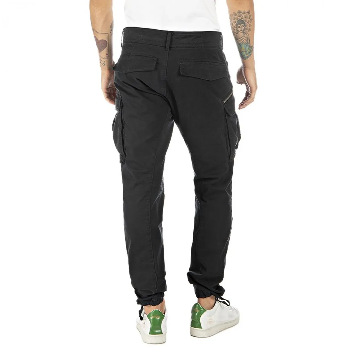 Pantalone Con Tasche Cargo Nero