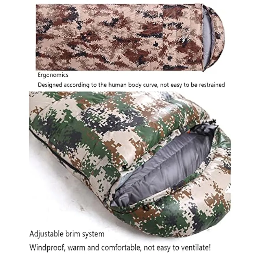 Sacchi a pelo rettangolari per adulti Inverno Caldo 3 stagioni Sacco a pelo Bivy Sack Sleeping Gear Outdoor Down Resistente al f