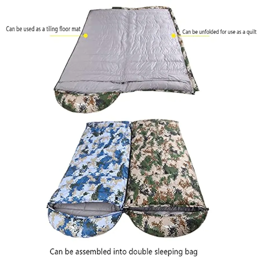 Sacchi a pelo rettangolari per adulti Inverno Caldo 3 stagioni Sacco a pelo Bivy Sack Sleeping Gear Outdoor Down Resistente al f
