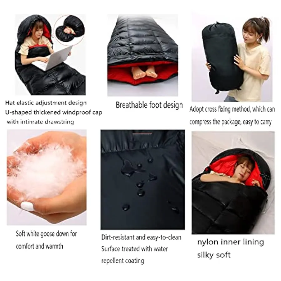 Sacchi a pelo rettangolari per adulti Inverno Caldo 3 stagioni Sacco a pelo Bivy Sack Sleeping Gear Outdoor Down Resistente al f