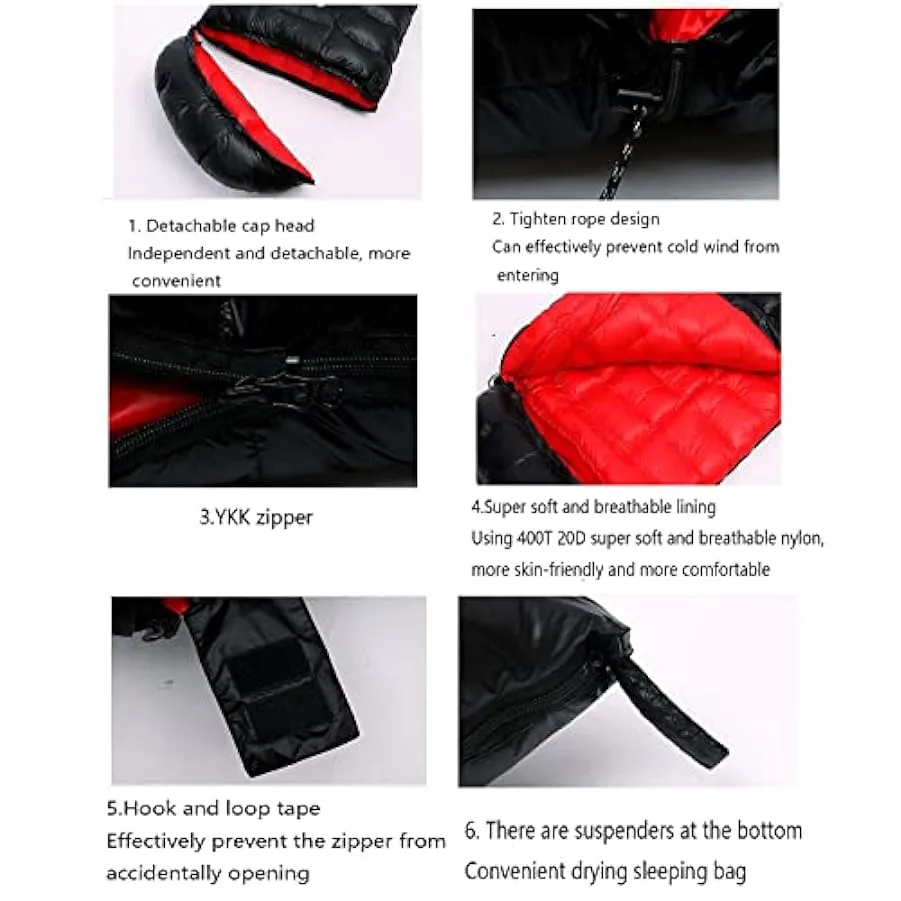 Sacchi a pelo rettangolari per adulti Inverno Caldo 3 stagioni Sacco a pelo Bivy Sack Sleeping Gear Outdoor Down Resistente al f