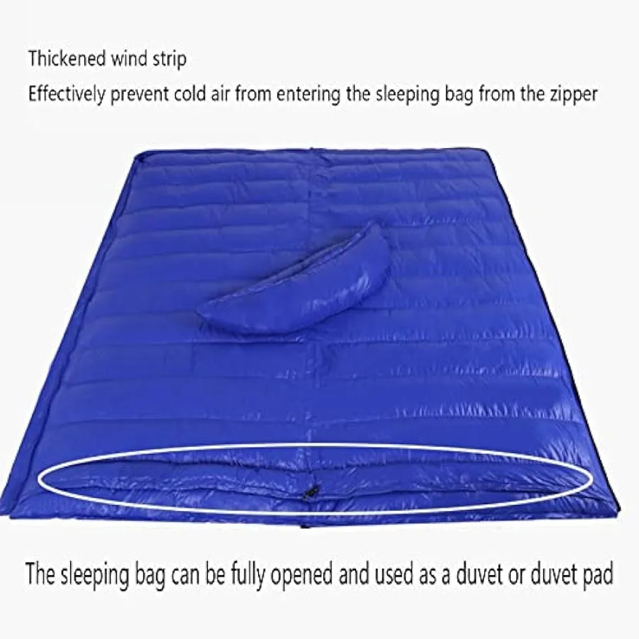 Sacchi a pelo rettangolari per adulti Inverno Caldo 4 stagioni Sacco a pelo Bivy Sack Sleeping Gear Busta Luce D’anatra Giù Camp