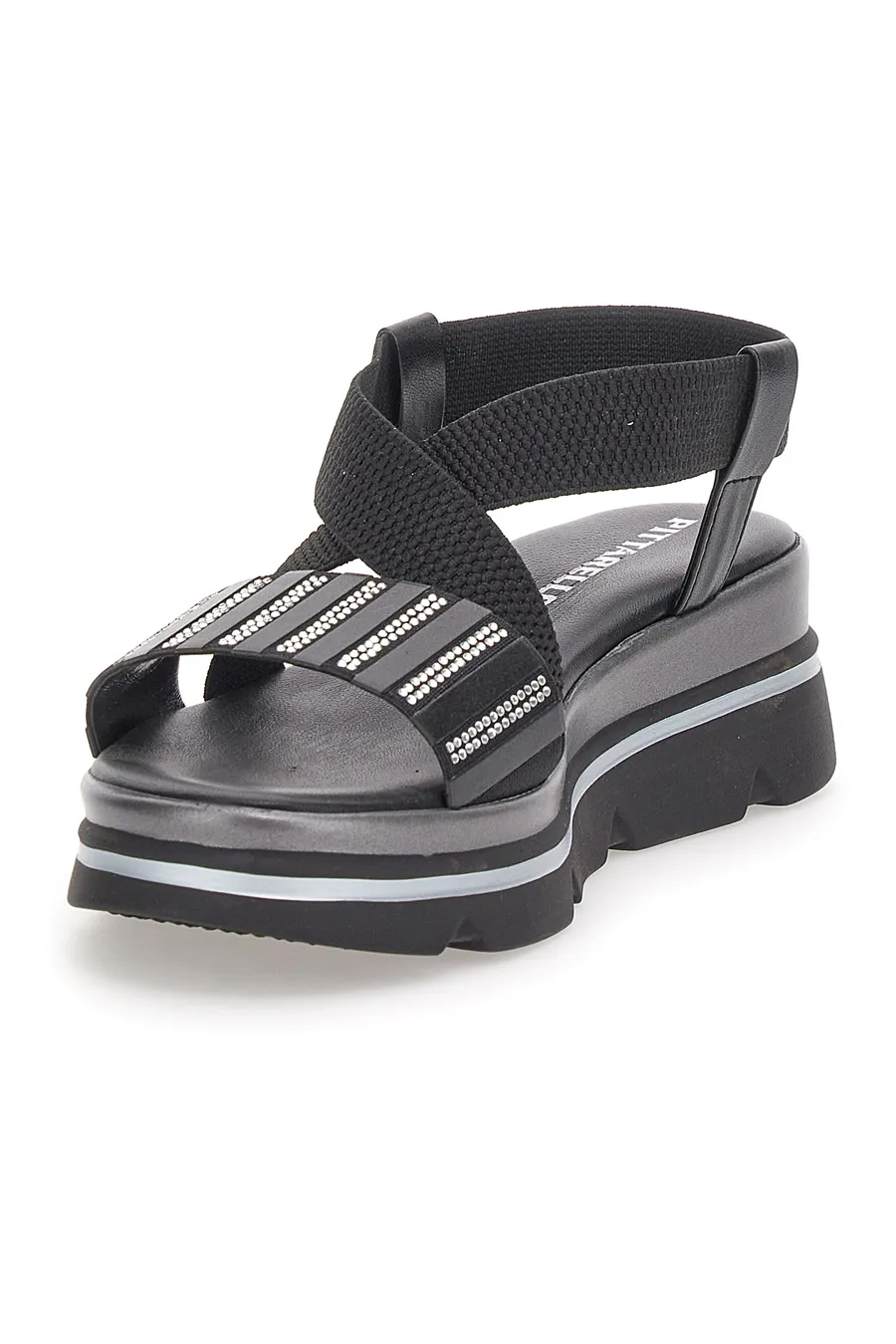 Sandali Flatform Neri Pittarello 83201