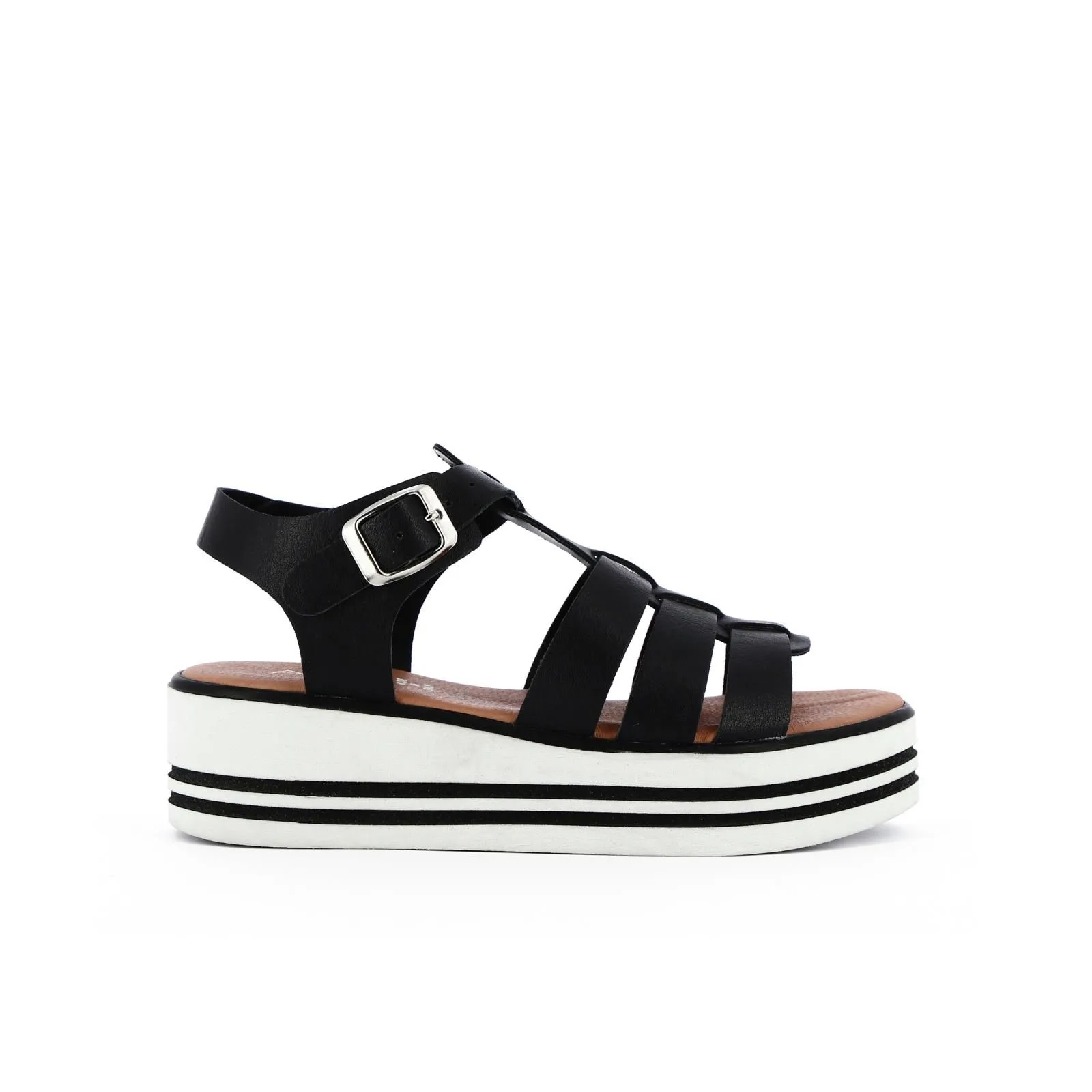 Sandali neri con suola platform