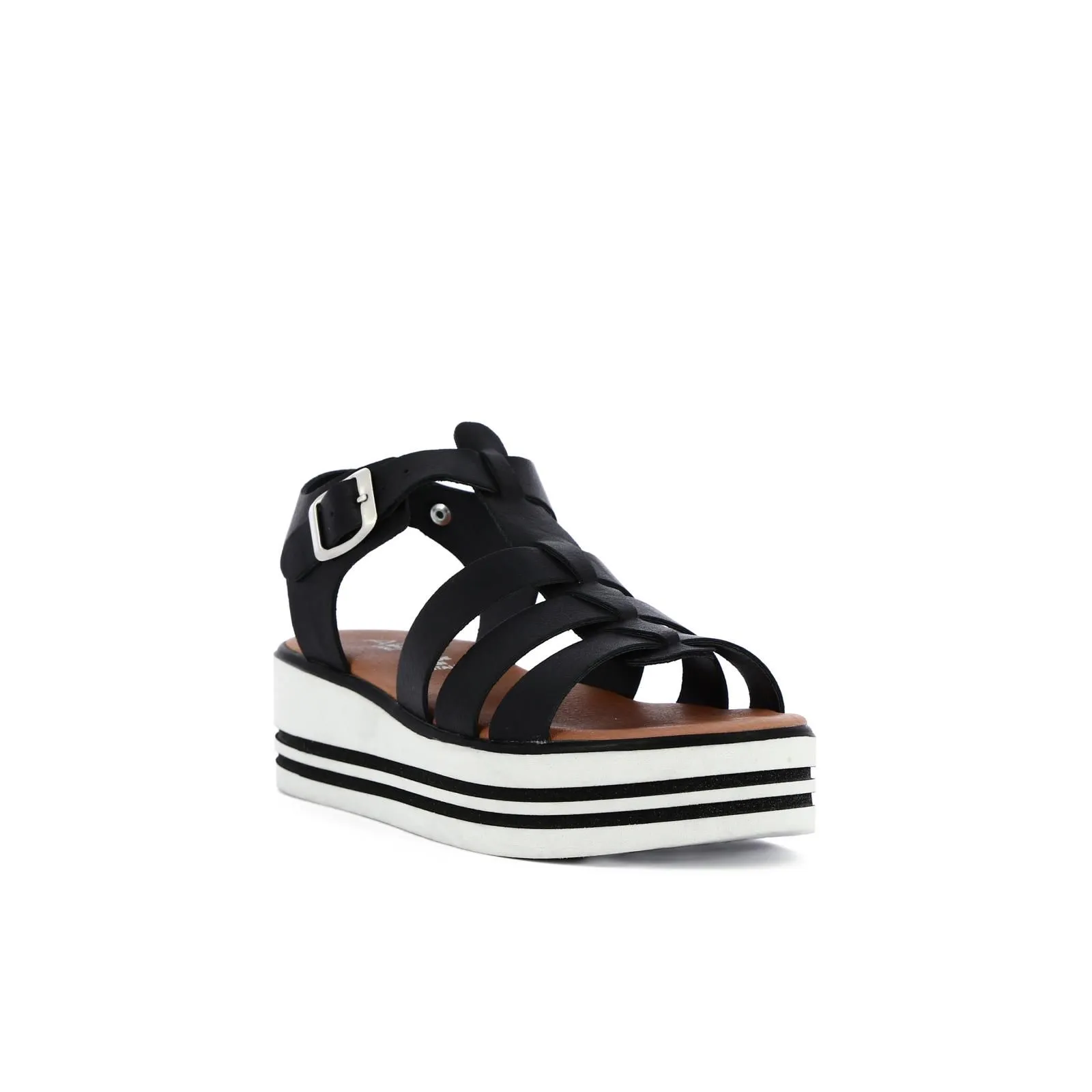 Sandali neri con suola platform