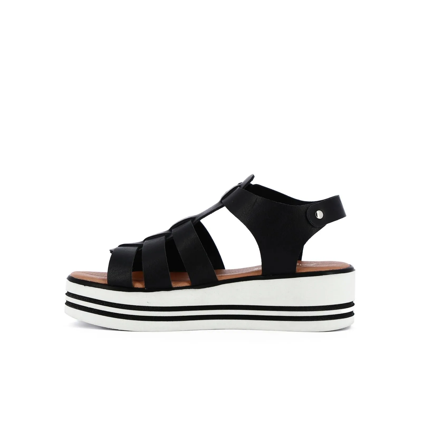 Sandali neri con suola platform