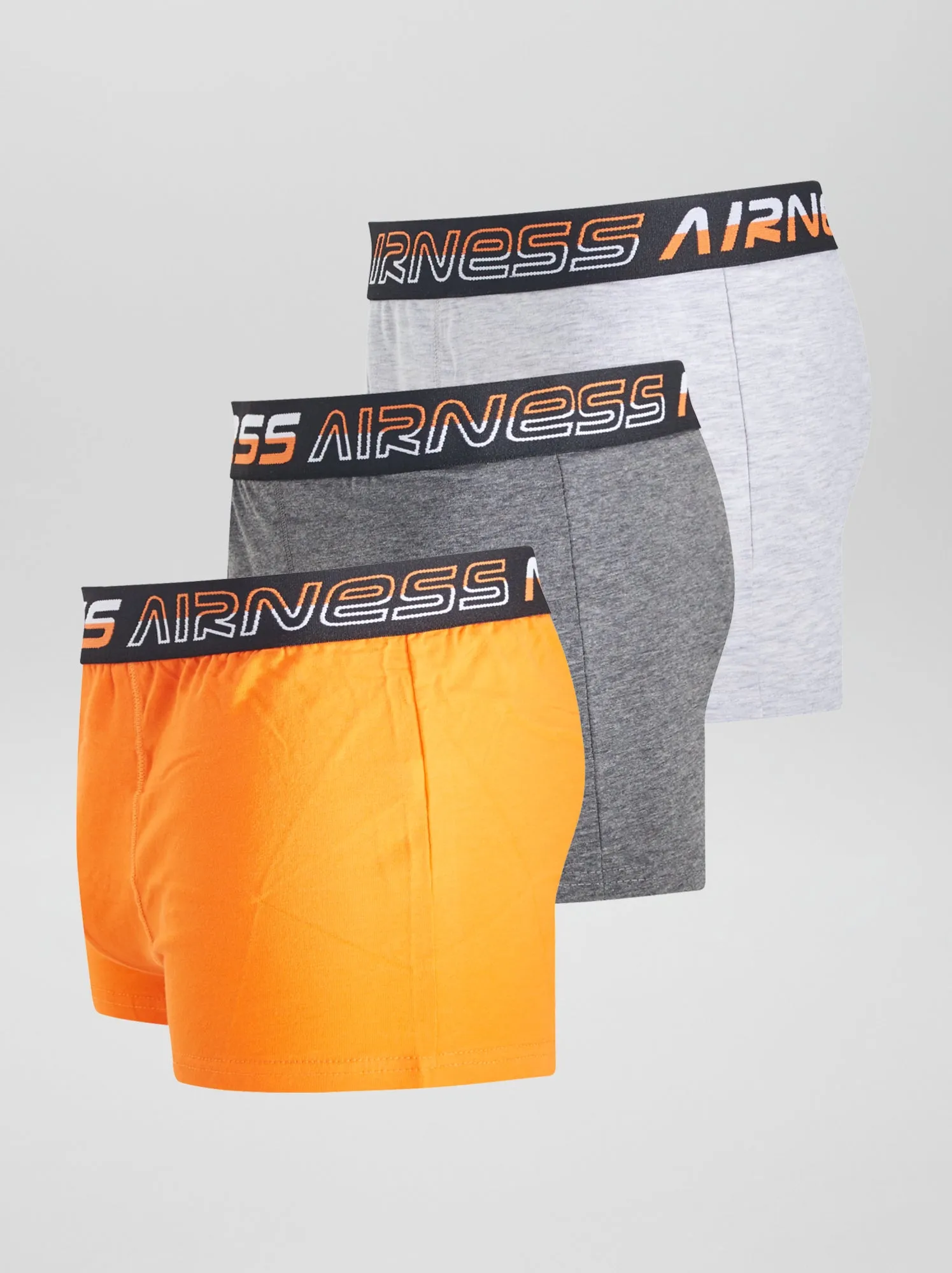 Set di 3 boxer tinta unita 'Airness' - ARANCIONE
