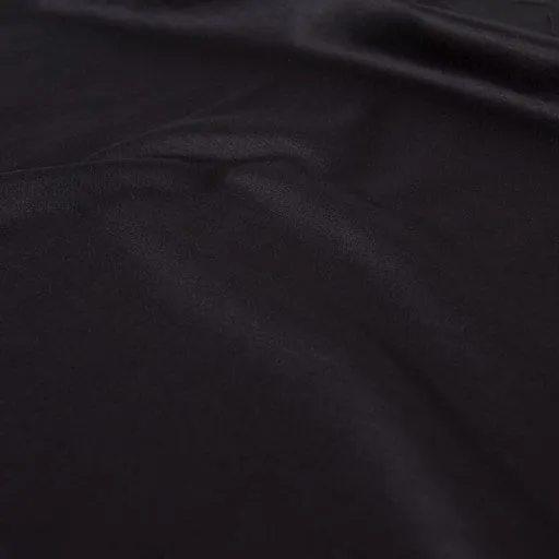 T-SHIRT NERA IN FILO SCOZIA DI COTONE