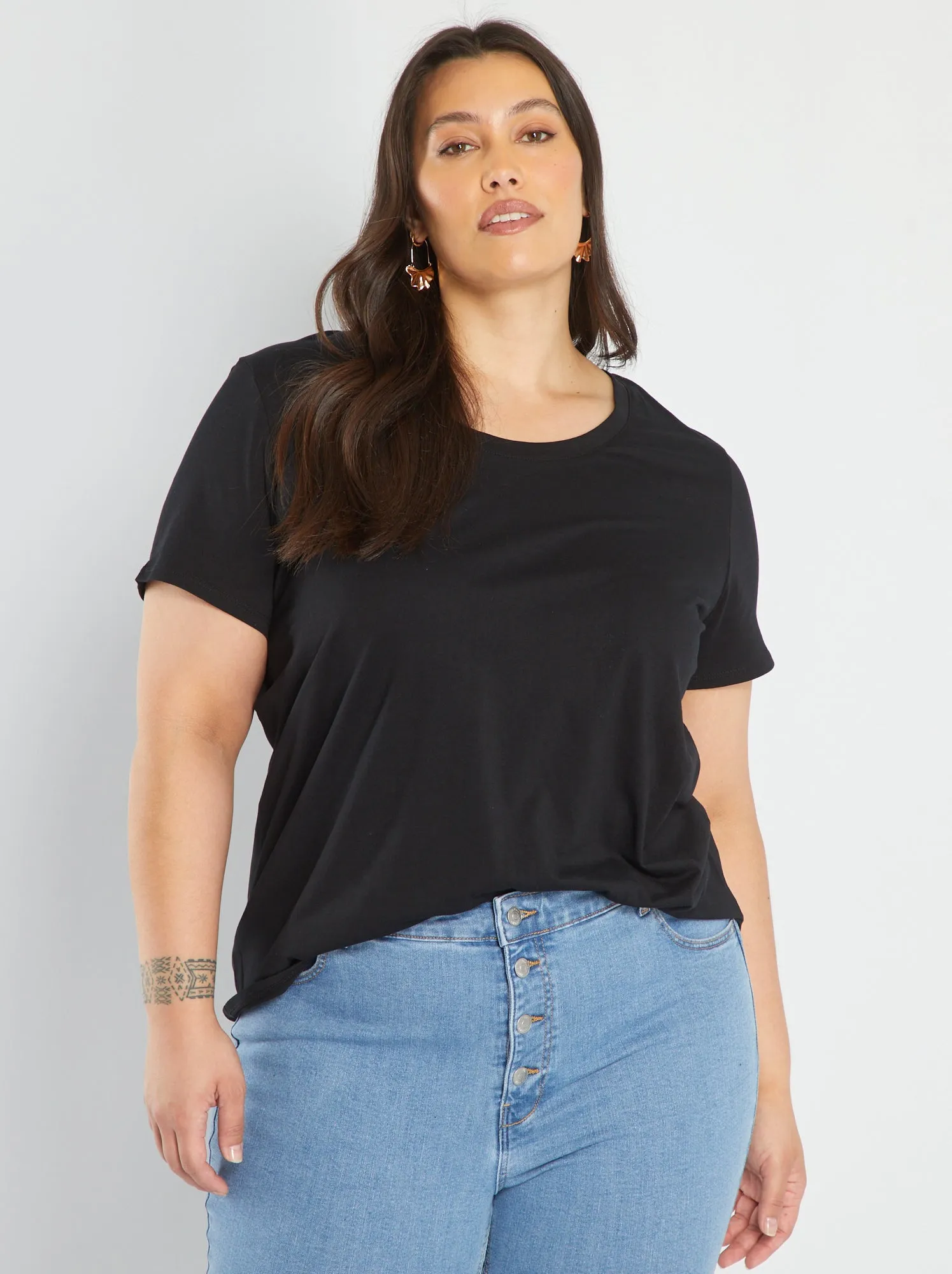 T-shirt tinta unita - nero