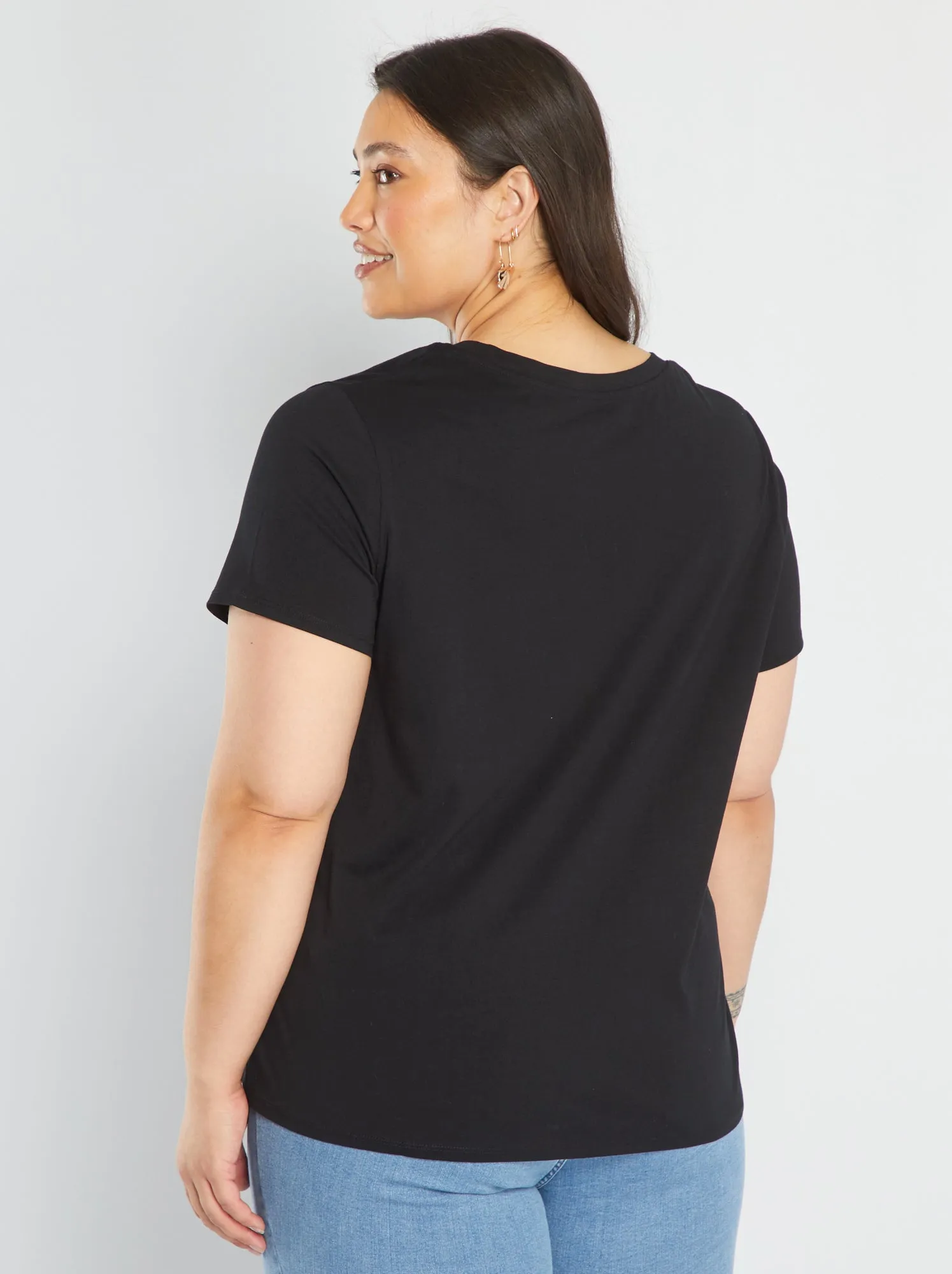 T-shirt tinta unita - nero