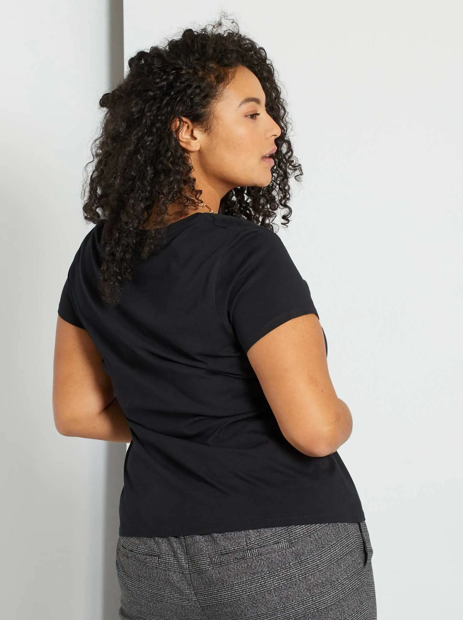 T-shirt tinta unita - nero