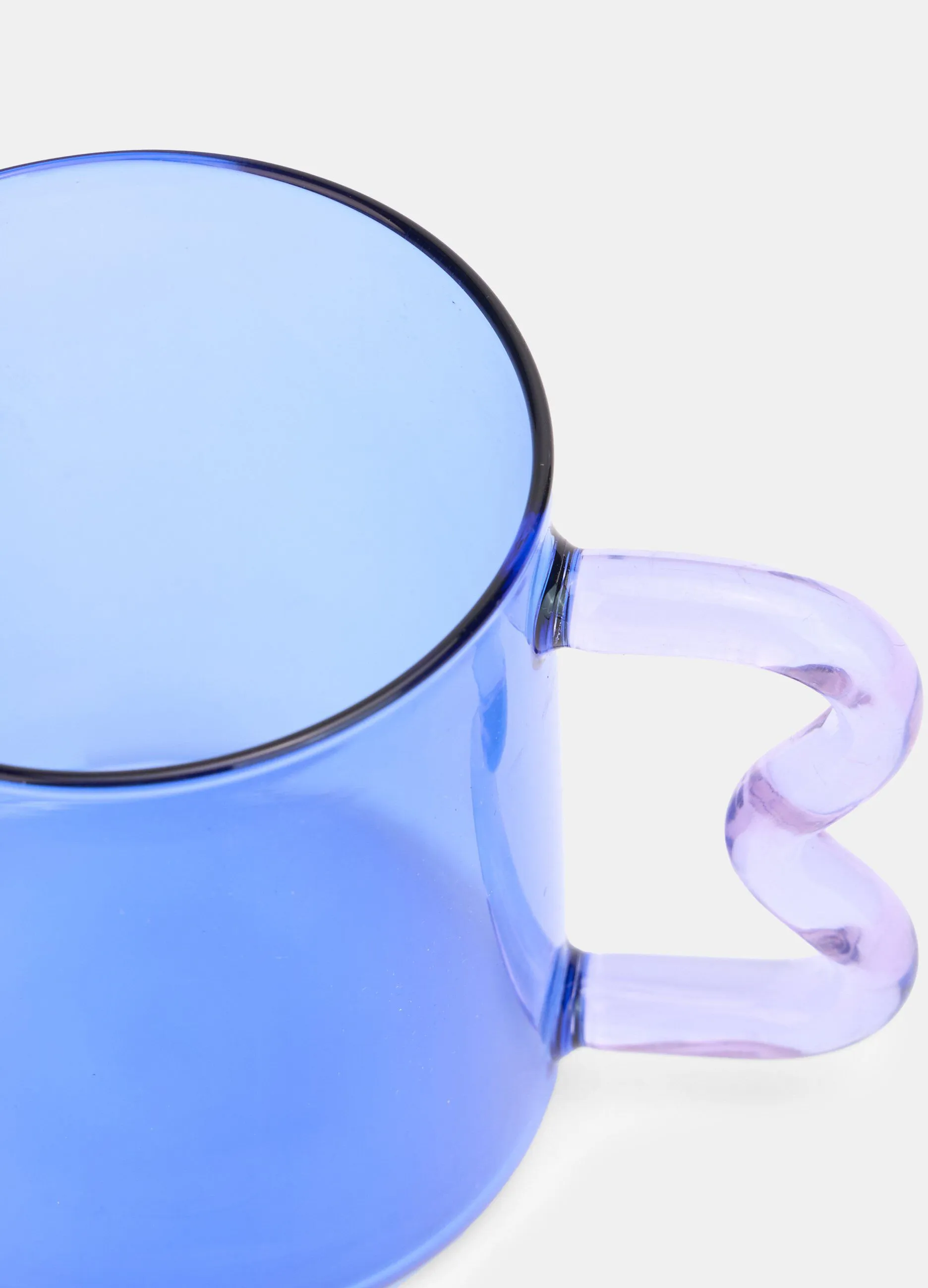 Tazza bicolor in vetro borosilicato