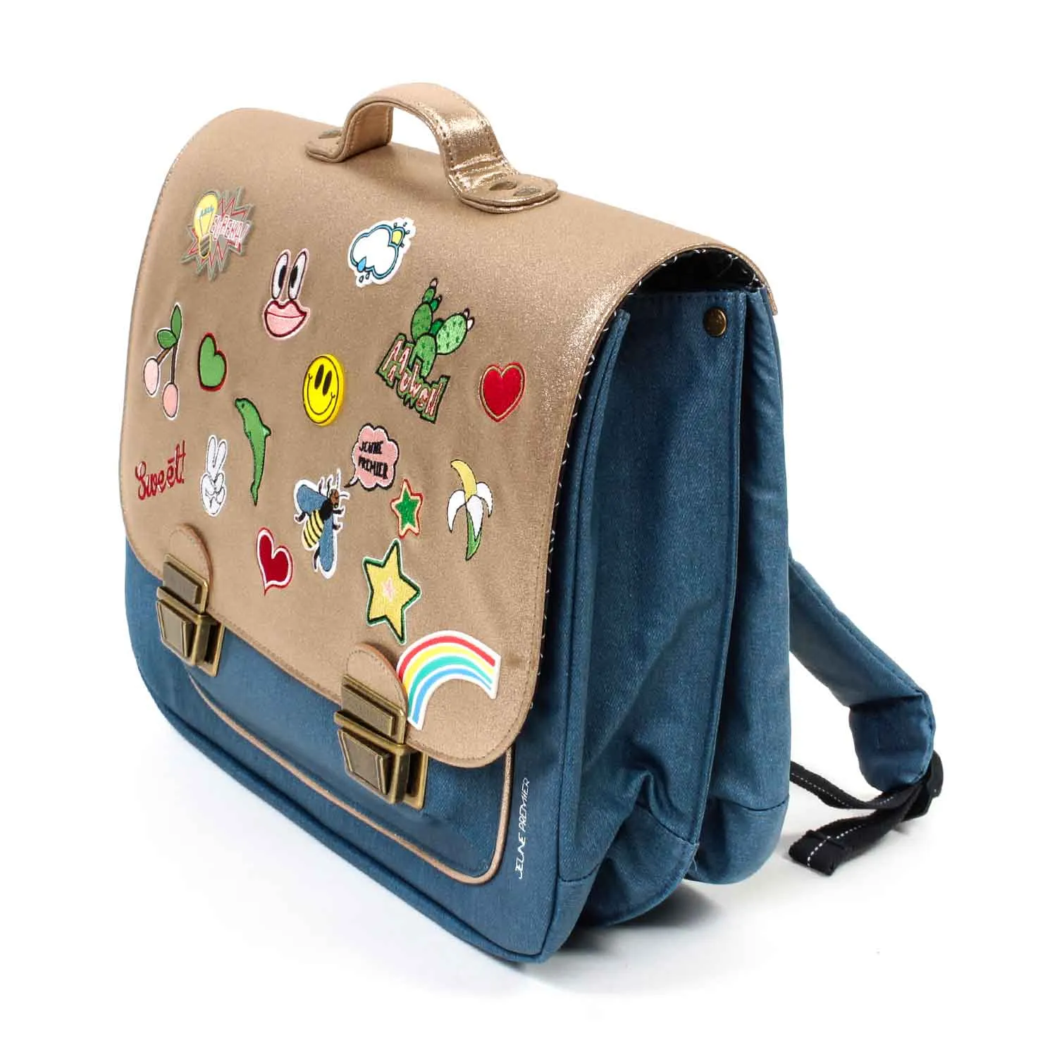 Zaino Gold Con Patch Colorate